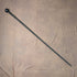 British vintage black shaft round handle walking stick 92cm
